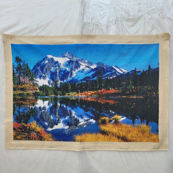 A Landscape Cross Stitch Embroidery Hanging Wall Decor Handmade